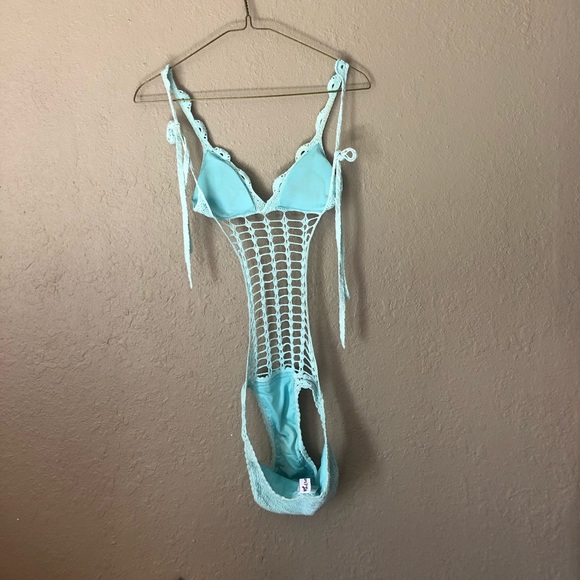 Free People Lisa Maree crochet monokini XS - Picture 3 of 8